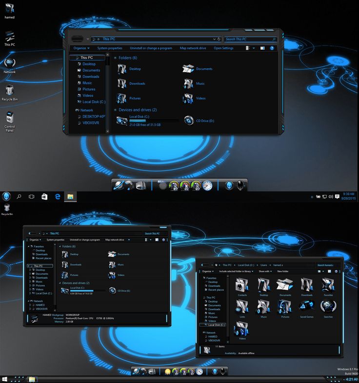 alienware desktop icons windows 10
